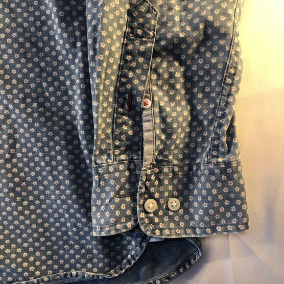 Tommy Hilfiger Denim Slim Fit Mens 3XL Button Up Down Shirt Long Sleeve Blue - Picture 6 of 11